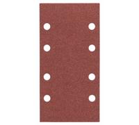 Bosch Accessories Feuille Abrasif pour Ponceuses Orbitales, 8 Trous, 60/120/180 Grain, 93mm x 186mm, Lot de 10