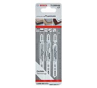 Bosch Accessories Kit de lames 3 pièces T 128 BHM Endurance for Laminate (pour parquets stratifiés, accessoire pour scie sauteuse)