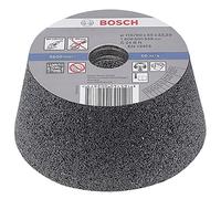 Bosch Accessories Meule Boisseau Conique pour PierrE/Béton, 24 Grain, 90mm - 110mm Diamètre, 55mm Hauteur Gris