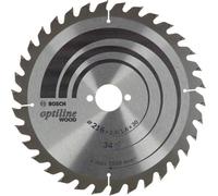 Bosch Accessories Optiline 2608838409 Lame de scie circulaire 216 x 30 x 1.6 mm Nombre de dents: 34 1 pc(s)