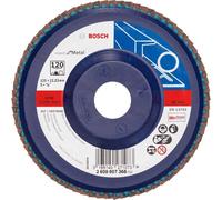 Bosch Accessories Plateau à Lamelles X551, 120 Grain, 5 à 15° Angle, 12250 tr/min, Support en Plastique, 125mm