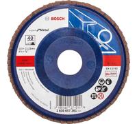 Bosch Accessories Plateau à Lamelles X551, 40 Grain, 5 à 15° Angle, 13300 tr/min, Support en Plastique, 115mm