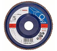 Bosch Accessories Plateau à Lamelles X551, 60 Grain, 5 à 15° Angle, 12250 tr/min, Support en Plastique, 125mm