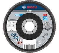 Bosch Accessories Plateau à Lamelles X571, 60 Grain, 5 à 15° Angle, 12250 tr/min, Support en Plastique, 125mm