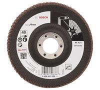 Bosch Accessories Plateau à Lamelles X581, 40 Grain, 15 à 25° Angle, 12250 tr/min, Support en Fibre de Verre, 125mm