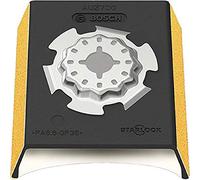 Bosch Accessories Professional 1x Plateau de ponçage pour profilés AUZ 70 G (ponçage confortable des matériaux de forme ronde, Accessoire Outil multifonction) 2608662346 Noir/Jaune