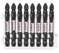 Bosch Accessories Professional 8 pièces Pack d'Embouts de Vissage Double Tête (Impact Control, 8 x PH2-PZ2 Bits, Longueur 65mm, Pick and Click, Accessoires visseuse à percussion) 2608522333 Couleur
