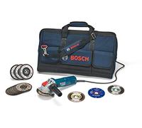 Bosch Accessories, Professional X-LOCK Ensemble système Kit universel et mini broyeur GWX 750-115 X-LOCK, pour Multi Matériel, Métal, Céramique, Ø 115 mm, Accessoire Meuleuses Angulaires