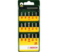 Bosch Accessories Promoline 2607019453 Jeu d'embouts 15 pièces à fente, cruciforme Phillips, cruciforme Pozidriv, TORX femelle, hexagone femelle