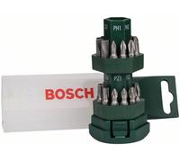 Bosch Accessories Promoline 2607019503 Jeu dembouts 25 pièces vis à fente, cruciforme Phillips, vis Pozidriv, 6 pans intérieurs (TX)