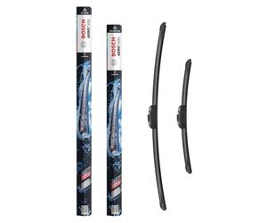 Bosch Aerotwin Aerotwin eAR 653 S - Jeu de 2 Balais d'essuie-glaces de Remplacement Avant - Livrés avec Adaptateur Pré-assemblé - 650 mm / 400 mm - Boîte réduite pour moins de déchets