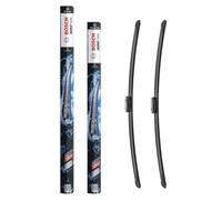 Bosch Aerotwin eAM 469 S Jeu de 2 Balais d'essuie-glaces - 700 mm / 700 mm | Balais d'essuie-glaces de Remplacement Avant - Livrés avec Adaptateur Pré-assemblé - Boîte réduite pour moins de déchets