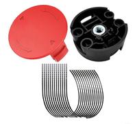 Bosch AFS-23-37 Fil de débroussailleuse avec couvercle et tête de coupe - 10 pièces de fil en nylon, composants en plastique, rouge/noir, diamètre de 3,5 mm