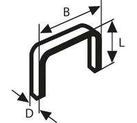 BOSCH Agrafe a fil fin de type 53, inoxydable 2609200216