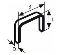 Bosch agrafe à fil fin Typ 53, 11,4 x 0,74 x 6 mm, paquet de 5000