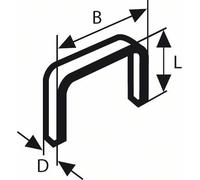 Bosch agrafe à fil fin Typ 53, 11,4 x 0,74 x 6 mm, paquet de 5000