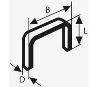 Bosch Agrafe à fil plat Typ 52 12,3 x 1,25 x 12 mm 2609200205