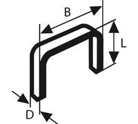 Agrafes à fil plat type 51, 10 x 1 x 6 mm Bosch 2609200200