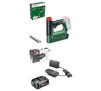 Bosch Agrafeuse sans fil - UniversalTacker 18V-14 (pose d’agrafes dans le bois dur et tendre; déclenchement par contact ; 18V ; 1000 agrafes à fil fin) + Starter Alliance 18V 2,5 Ah + AL 18V-20