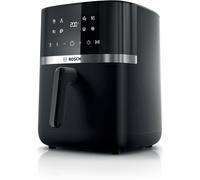 Bosch Air Fryer Série 4, MAF462B0, Friteuse sans huile, 6,1 L, 7 programmes, double chauffe, fonctions décongélation et maintien au chaud, écran tactile, cuisson jusqu’à 65% plus rapide, noir