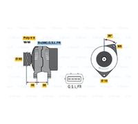 BOSCH Alternateur Générateur 80 A 14 V Pour Mitsubishi Lancer VII Station