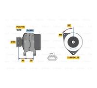 BOSCH Alternateur Générateur 80A 14V Pour Toyota Corolla 1.6 VVT-I 1.4 1.8