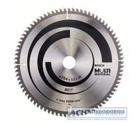 Bosch Aluminium Lame de Scie 254mm 80 Tr-F pour Circulaire GTS 10 XC 0601B30400