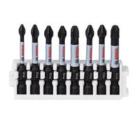 Bosch Assortiment de 8 embouts de vissage, 1 x PH1, 3 x PH2, 1 x PH3, 2 x PZ2, 1 x PZ3 - 260925C152