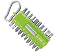 BOSCH Assortiment d'embouts de vissage avec mousqueton (vert clair), 21 pieces 2607002823