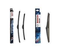 Bosch Balais d'essuie-glace plats Aerotwin Retrofit AR606S, Longueur: 600mm/500mm - 1 paire de balais avant & Balai d'essuie-glace arrière Rear: H281, Longueur: 280mm - 1 balai arrière