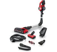 Bosch BBS711ANM aspirateur balai et balai électrique Batterie Sec Sans sac 0,3 L Noir, Rouge, Acier inoxydable