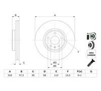 Bosch BD2650 Disques de frein - avant - ECE-R90 - 1 disque unitaire