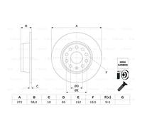 Bosch BD2768 Disques de frein - certification ECE-R90-1 jeu de 2 disques