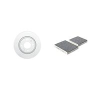 Bosch BD536 Disques de frein - Essieu avant - certification ECE-R90 - 1 jeu de 2 disques & R2436 - Filtre d'habitacle anti-odeurs au charbon actif - filtre à poussière et à pollen