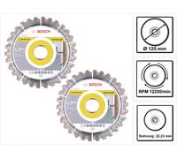 Bosch Best for Universal Disque à tronçonner diamanté 125 x 22,23mm,2pcs. (2x 2608603630)