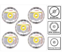 Bosch Best for Universal Disque à tronçonner diamanté 230 x 22,23mm, 5pcs (5x 2608603633)