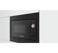 BOSCH BFL523MB3F - Micro-ondes encastrable - 20L - 800W - AutoPilot7 - Cavité laquée - Nettoyage hydrolyse - Éclairage LED - Design moderne noir