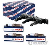 BOSCH Bobine D'Allumage + 3x BOSCH Bougies Convient pour Opel Agila Corsa B C