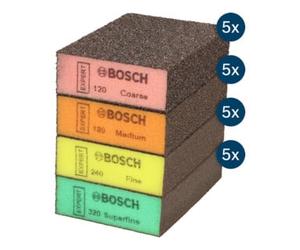 Bosch Bosch EXPERT Bloc de ponçage standard S471, 26×69×97 mm, gros/moyen/fin/superfin, 20 pcs Quantité:1