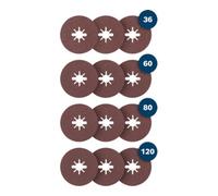 Bosch Bosch EXPERT pour métal Disque abrasif fibre R444, 125 mm, K36|60|80|120, X-LOCK, 12 pcs Quantité:1