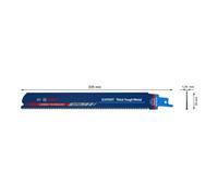 Bosch Lame de scie sabre EXPERT S 1155 CHC «Thick Tough Metal» pour métal 225 mm 10 pièces