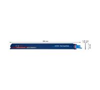 Bosch Accessories 2608900372 LAME de scie sabre CHC EXPERT « Thick Tough Metal » S 1255, 10 pièces Longueur lame de scie 300 mm