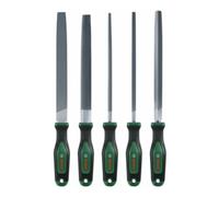 Bosch Set de 5 limes acier carbure dur Softgrip 200 mm (ronde/demi-ronde/plate/triangulaire/carrée)