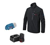Bosch Professional veste chauffante GHJ 12+18V XA (avec adaptateur de charge USB GAA 12V-21 + batterie GBA 12V 2.0Ah + chargeur GAL 12V-20) - taille M