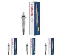 BOSCH Bougie de préchauffage Diesel 11V Ouverture de la clé:12 Filetage:M 12 x 1,25 Version de bougie de préchauffage:Bougie de préchauffage monopolaire capable à l'incandescence résiduelle (Lot de 4)
