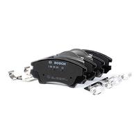 Bosch BP1187 - Plaquettes de Frein Avant pour Voiture - Qualité Bosch - Réduction du Bruit et de la Poussière - Certifié ECE-R90 - Sans Cuivre - Jeu de 4 Plaquettes - Avec Accessoires