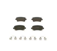 Bosch BP1190 - Plaquettes de Frein Arrière pour Voiture - Qualité Bosch - Réduction du Bruit et de la Poussière - Certifié ECE-R90 - Sans Cuivre - Jeu de 4 Plaquettes - Avec Accessoires