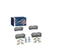 Bosch BP617 - Plaquettes de Frein Arrière pour Voiture - Qualité Bosch - Réduction du Bruit et de la Poussière - Certifié ECE-R90 - Sans Cuivre - Jeu de 4 Plaquettes - Avec Accessoires