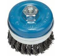 Bosch Brosse boisseau acier fil torsadé 90 mm 0,8 mm 8500 tr/ min M 14