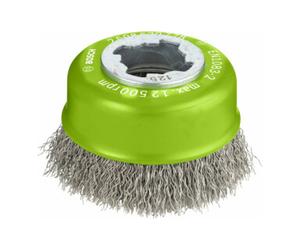 Bosch Brosse boisseau en acier inoxydable X-LOCK 75 fils ondulés 75 mm, 0,3 mm, X-LOCK Quantité:1